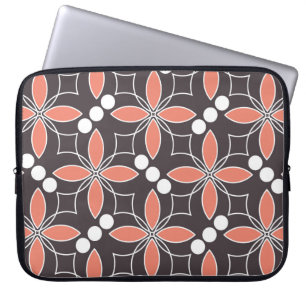 Nahtlos geometrisches Muster mit Blume. kunst.  Laptopschutzhülle