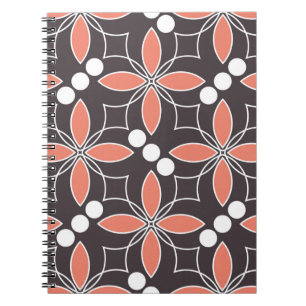 Nahtlos geometrisches Muster mit Blume. kunst. Notizblock