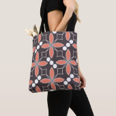 Nahtlos geometrisches Muster mit Blume. kunst. Tasche (Von Nahem)
