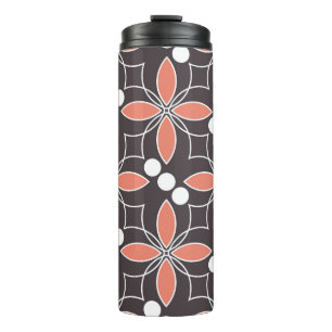 Nahtlos geometrisches Muster mit Blume. kunst.  Thermosbecher