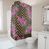 Nahtlos glühendes Muster in süßen Blume. Zusammens Duschvorhang (Beispiel)