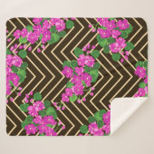 Nahtlos glühendes Muster in süßen Blume. Zusammens Sherpadecke (Vorderseite (Horizontal))