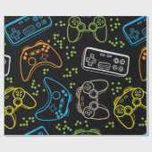 Nahtlos helles Muster mit Joysticks. Spielcoo Geschenkpapier (Flach)