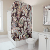 Nahtlos helles Muster mit verziertem Paisley Duschvorhang (Beispiel)