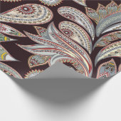 Nahtlos helles Muster mit verziertem Paisley Geschenkpapier (Ecke)