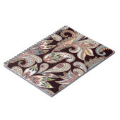 Nahtlos helles Muster mit verziertem Paisley Notizblock (Linke Seite)