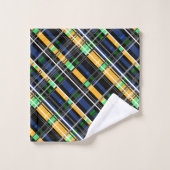 Nahtlos karierte karierte abstrakte Quadrate geome Badhandtuch Set (Waschlappen)