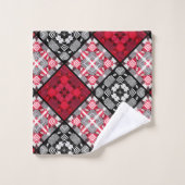 Nahtlos karierte karierte abstrakte Quadrate geome Badhandtuch Set (Waschlappen)