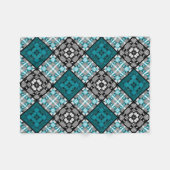 Nahtlos karierte karierte abstrakte Quadrate geome Fleecedecke (Vorderseite (Horizontal))