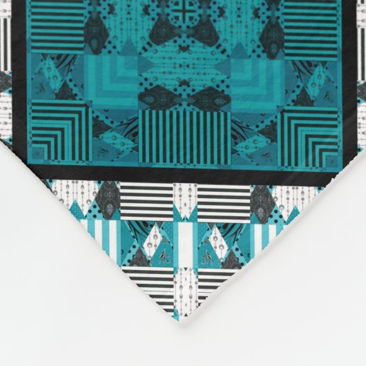 Nahtlos karierte karierte abstrakte Quadrate geome Fleecedecke (Ecke)