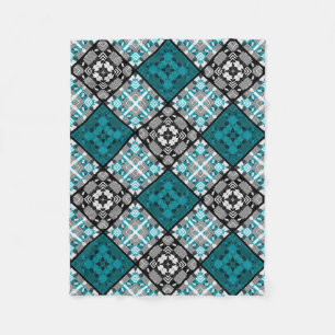 Nahtlos karierte karierte abstrakte Quadrate geome Fleecedecke