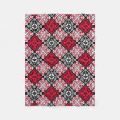 Nahtlos karierte karierte abstrakte Quadrate geome Fleecedecke (Vorderseite)