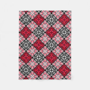 Nahtlos karierte karierte abstrakte Quadrate geome Fleecedecke