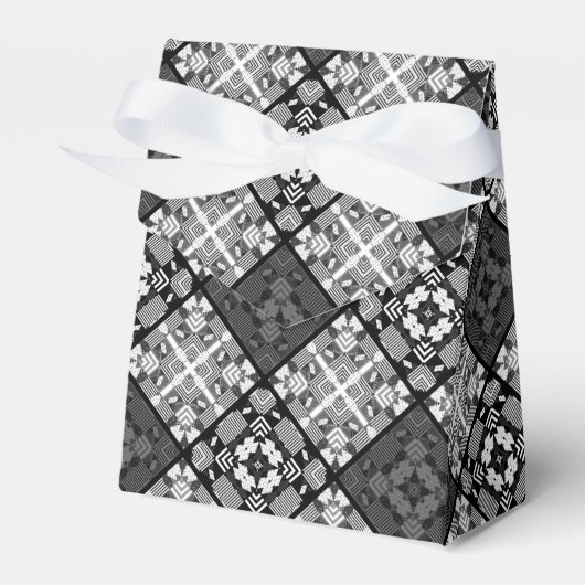 Nahtlos karierte karierte abstrakte Quadrate geome Geschenkschachtel (Vorderseite)