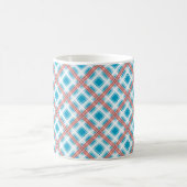 Nahtlos kariertes kariertes, gesäumtes abstraktes  kaffeetasse (Mittel)