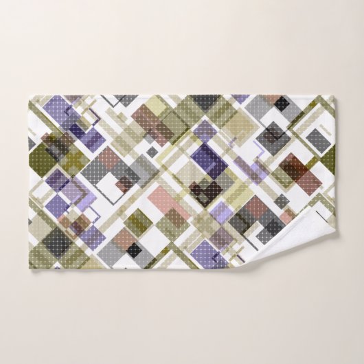 Nahtlos kariertes kariertes Tartan-Muster, grün br Badhandtuch Set (Handtuch)