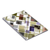 Nahtlos kariertes kariertes Tartan-Muster, grün br Notizblock (Rechte Seite)