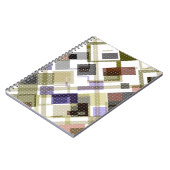 Nahtlos kariertes kariertes Tartan-Muster, grün br Notizblock (Linke Seite)