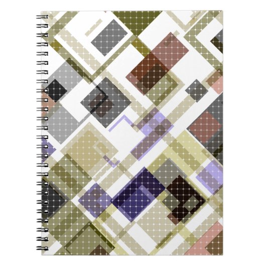 Nahtlos kariertes kariertes Tartan-Muster, grün br Notizblock (Vorderseite)