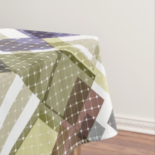 Nahtlos kariertes kariertes Tartan-Muster, grün br Tischdecke