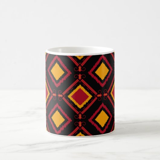 Nahtlos kawung motive Batik Muster. Stickerei - Kaffeetasse (Mittel)