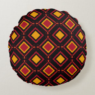 Nahtlos kawung motive Batik Muster. Stickerei - Rundes Kissen