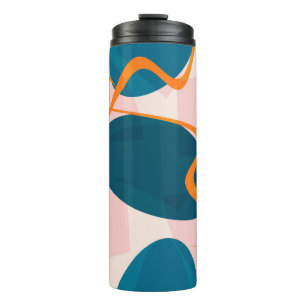 Nahtlos leuchtendes Muster abstrakter Formen und Z Thermosbecher