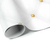 Nahtlos Luxus weiß und Gold 1 Geschenkpapier (Rolleneckpunkt)