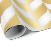 Nahtlos Luxus weiß und Gold 9 Geschenkpapier (Rolleneckpunkt)