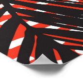 Nahtlos mit Blätter und Strichen aus schwarzer Han Poster (Ecke)