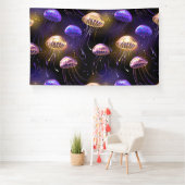 Nahtlos mit glühender Qualle Banner (Insitu)