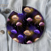 Nahtlos mit glühender Qualle Button (Beispiel)
