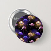 Nahtlos mit glühender Qualle Button (Vorne & Hinten)