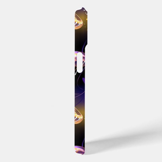 Nahtlos mit glühender Qualle Case-Mate iPhone Hülle (Rückseite / Rechts)