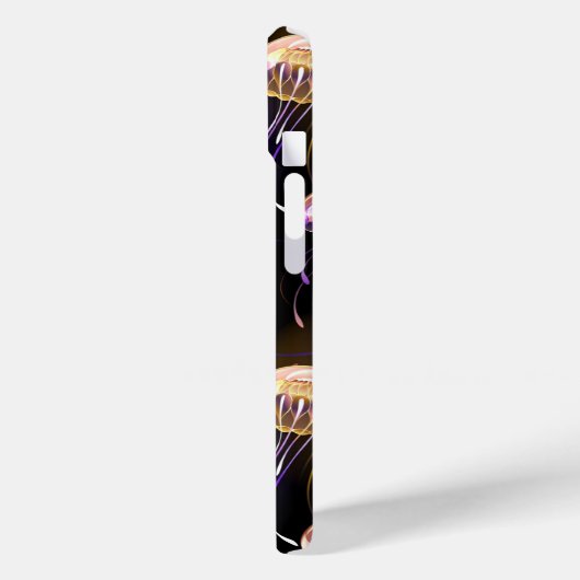 Nahtlos mit glühender Qualle Case-Mate iPhone Hülle (Rückseite / Links)