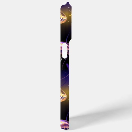 Nahtlos mit glühender Qualle Case-Mate iPhone Hülle (Rückseite / Rechts)