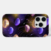 Nahtlos mit glühender Qualle Case-Mate iPhone Hülle (Rückseite (Horizontal))