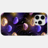 Nahtlos mit glühender Qualle Case-Mate iPhone Hülle (Rückseite (Horizontal))