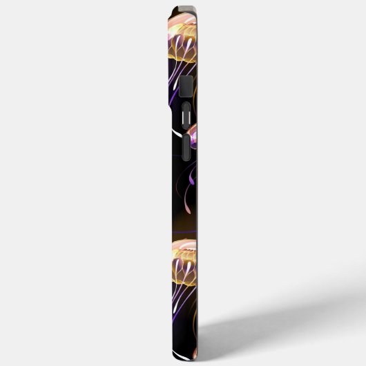 Nahtlos mit glühender Qualle Case-Mate iPhone Hülle (Rückseite / Links)