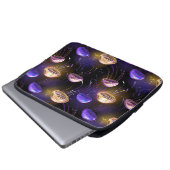 Nahtlos mit glühender Qualle Laptopschutzhülle (Vorne Knopf)