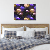 Nahtlos mit glühender Qualle Leinwanddruck (Insitu (Schlafzimmer))
