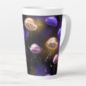 Nahtlos mit glühender Qualle Milchtasse (Rechte Ecke)