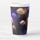 Nahtlos mit glühender Qualle Milchtasse (Vorderseite)