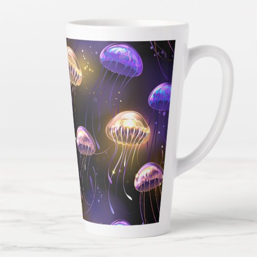 Nahtlos mit glühender Qualle Milchtasse (Rechts)