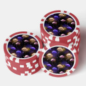 Nahtlos mit glühender Qualle Pokerchips (Stapel)
