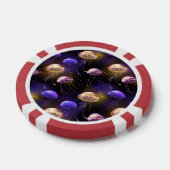 Nahtlos mit glühender Qualle Pokerchips (Einzeln)