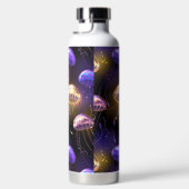 Nahtlos mit glühender Qualle Trinkflasche (Rechts)