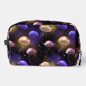 Nahtlos mit glühender Qualle Waschbeutel (Vorderseite)
