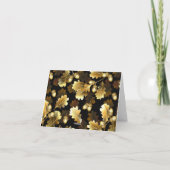 Nahtlos mit goldenen Eichenzweigen auf Schwarz (Rückseite)