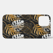 Nahtlos mit goldener, silberner tropischer Pflanze Case-Mate iPhone Hülle (Rückseite (Horizontal))
